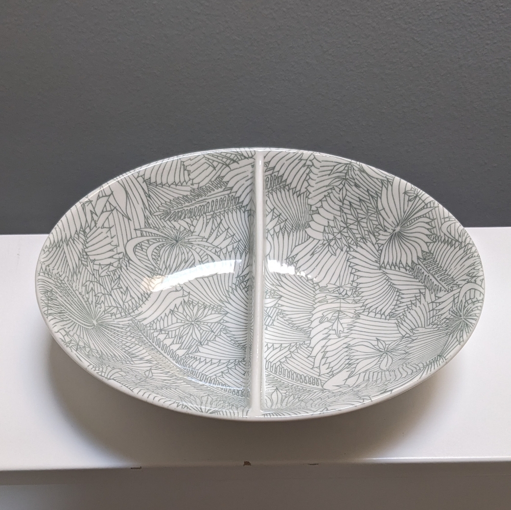 MCM Divided Serving Bowl Peter Terris Sweet Grass For Shenango China